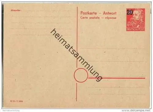 DDR P43 - Doppelkarte - ungelaufen