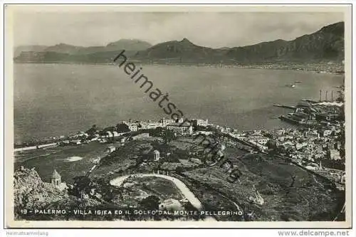 Palermo - Villa Igiea ed il Golfo dal Monte Pellegrino - Foto-AK