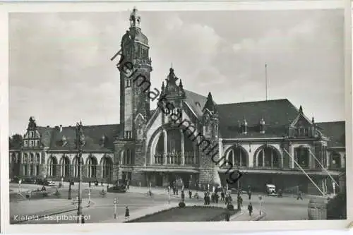 Krefeld - Hauptbahnhof - Foto-Ansichtskarte - Verlag Max Leisgen Krefeld