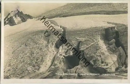 Tirolerscharte - Jamtalferner - Jamspitze - Foto-Ansichtskarte - Verlag Otto Schreiner Schruns