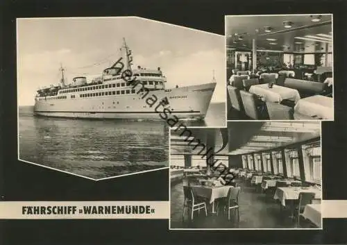 Fährschiff Warnemünde - Foto-AK Grossformat - Verlag Gebr. Garloff Magdeburg