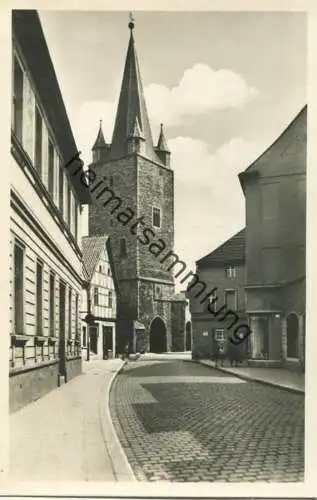 Aschersleben - Johannisturm - Foto-AK - Thüringer Volksverlag Erfurt