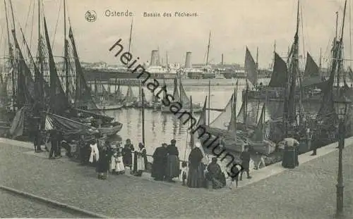 Ostende - Bassin des Pecheurs - Edition Ern. Thill Bruxelles