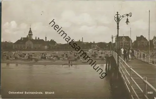 Swinoujscie - Swinemünde - Strand - Foto-Ansichtskarte - Verlag H. Rubin & Co Dresden