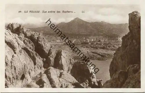 Ile Rousse - Haute-Corse - Vue entre les Rochers - Foto-AK