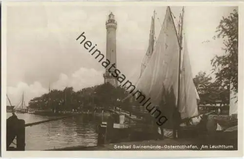 Swinoujscie - Swinemünde - Leuchtturm - Foto-Ansichtskarte - Verlag Siegmund Weil Stettin