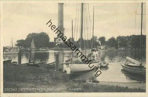 Swinoujscie - Swinemünde - Segeljachten im Hafen - Verlag Siegmund Weil Stettin