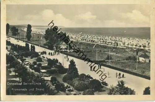 Swinoujscie - Swinemünde - Promenade - Foto-Ansichtskarte - Verlag Schöning & Co Lübeck