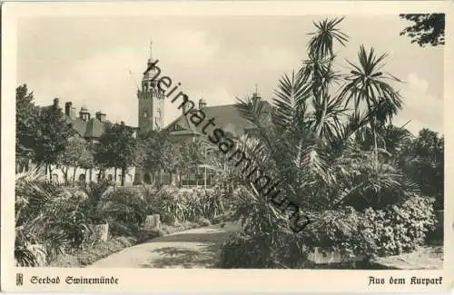 Swinoujscie - Swinemünde - Kurpark - Foto-Ansichtskarte