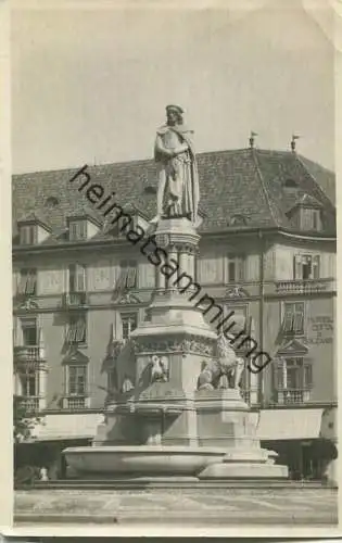 Bozen - Hotel Citta di Bolzano Walterplatz - Foto-AK - Stempel I. Südtiroler Werbegruppe