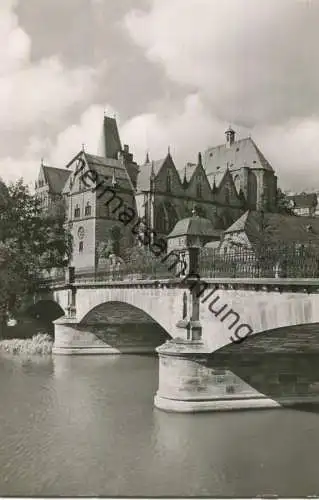 Marburg - Philippuniversität und Weidenhäuser Brücke - Foto-AK - Verlag Foto-Grafik G. Dähn Marburg