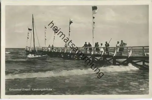 Zingst - Landungsbrücke - Foto-Ansichtskarte - Verlag H. Rubin & Co Dresden