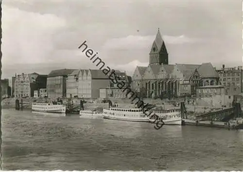 Bremen - Martini-Anleger - Fahrgastschiffe - Foto-Ansichtskarte Grossformat