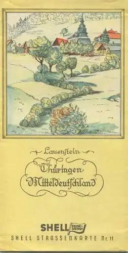 Deutschland - Shell Straßenkarten Nr. 11 40 Jahre - Lauenstein Thüringen Mitteldeutschland 1:470'000