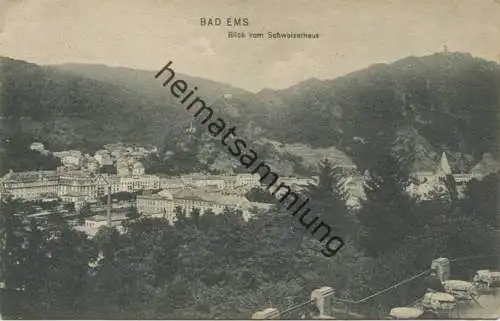 Bad Ems - Blick vom Schweizerhaus - Verlag Dr. Trenkler & Co. Leipzig - gel. 1910