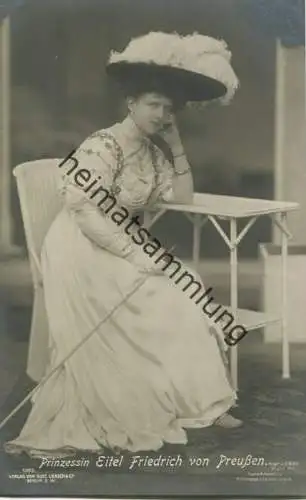 Prinzessin Eitel Friedrich von Preussen - Verlag Gustav Liersch & Co. Berlin - Phot. Erich Sellin Berlin