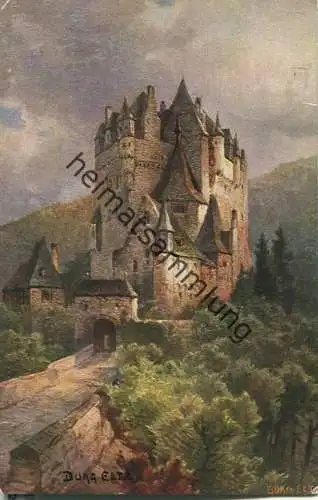 Burg Eltz - Künstler-Ansichtskarte - Verlag Hoursch & Bechstedt Köln
