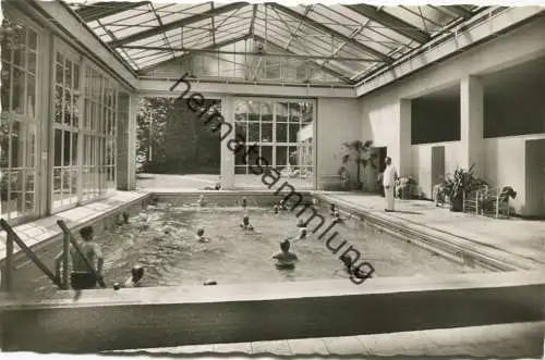 Wildbad Thermalschwimmbad (U-Bad) - Foto-AK - Verlag Geb. Metz Tübingen - Rückseite beschrieben