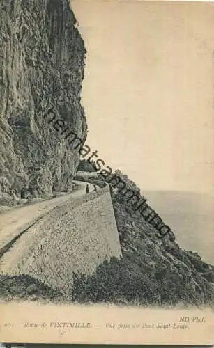 Route de Vintimille - Vue prise du Pont Saint-Louis