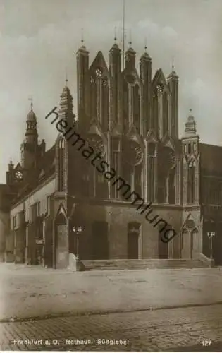 Frankfurt an der Oder - Rathaus - Südgiebel - Foto-AK 20er Jahre - Verlag H. Rubin & Co. Dresden