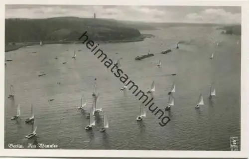 Berlin - Am Wannsee - Fliegeraufnahme - Foto-AK 30er Jahre - Verlag Klinke & Co. Berlin