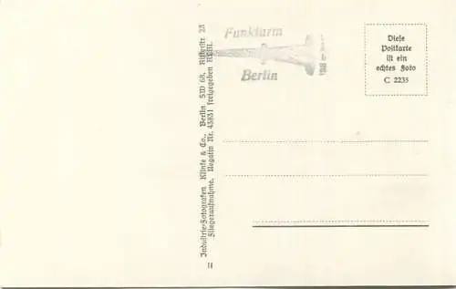 Berlin - Am Wannsee - Fliegeraufnahme - Foto-AK 30er Jahre - Verlag Klinke & Co. Berlin