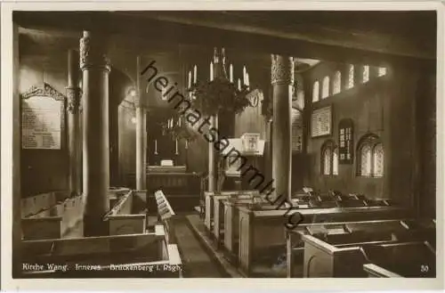 Swiatynia Wang - Kirche Wang - Foto-Ansichtskarte 30er Jahre - Photo Kleeberg Krummhübel