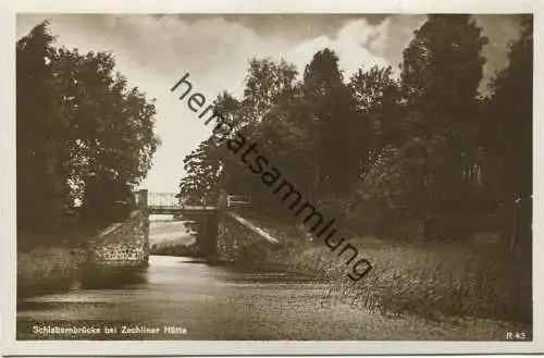 Schlabornbrücke bei Zechliner Hütte - Foto-AK 30er Jahre - Verlag Rudolf Lambeck Berlin