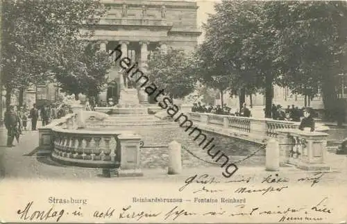 Strasbourg - Strassburg - Reinhardsbrunnen - Fontaine Reinhard - Fischers Kunstverlag Strassburg gel. 1903