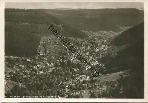 Wildbad - Fliegeraufnahme Strähle - Foto-AK Grossformat - Verlag A. Weber & Co. Stuttgart