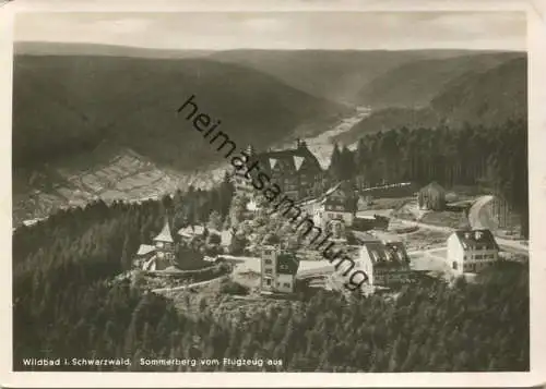 Wildbad - Hotel Sommerberg - Fliegeraufnahme Strähle  - Foto-AK Grossformat- Verlag A. Weber & Co. Stuttgart