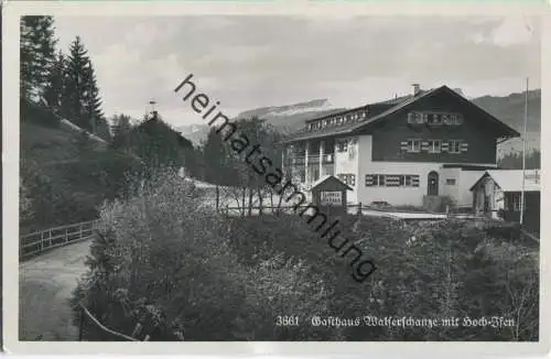 Gasthaus Walserschanze mit Hoch-Jfen - Foto-Ansichtskarte Handabzug - Verlag Peter Triem München