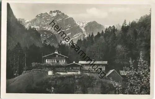 Bad Reichenhall - Alpengaststätte zum Schroffen - Foto-Ansichtskarte - Verlag Karl Ermisch Berchtesgaden