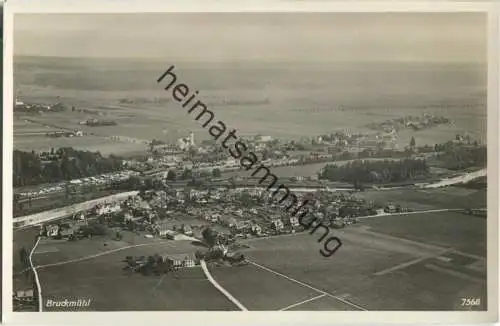 83052 Bruckmühl - Foto-Ansichtskarte - Fliegeraufnahme - Verlag Jos. Wegerer - Aero-Express Luftbild