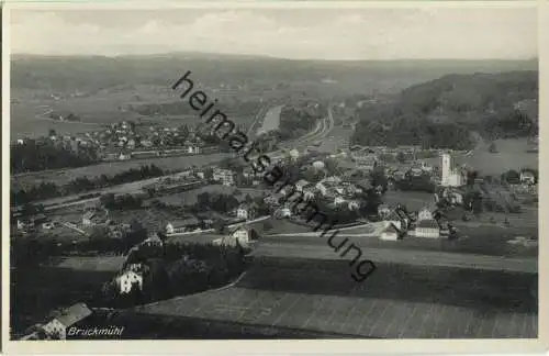 83052 Bruckmühl - Foto-Ansichtskarte - Fliegeraufnahme - Verlag Jos. Wegerer - Aero-Express Luftbild