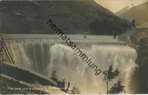 Stausee und Kaskade beim Pfaffensprung - Foto-Ansichtskarte - Verlag E. Goetz Luzern 20er Jahre