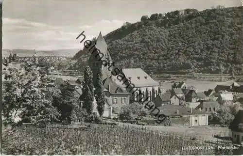 56599 Leutesdorf - Katholische Pfarrkirche - Foto-Ansichtskarte - Verlag Otto Naupold Neuwied