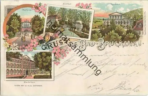 Bad Brückenau - Badebau - Sinnthal - Lithographie