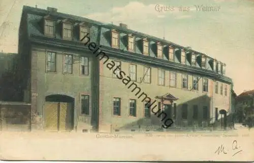 Weimar - Goethe-Museum - Verlag Zedler & Vogel Darmstadt gel. 1902