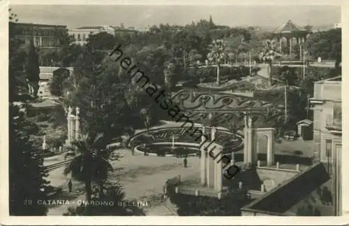 Catania - Giardino Bellini - Foto-AK 1942 Vera Fotografia