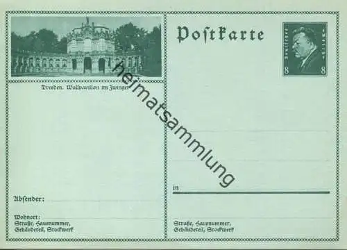 Dresden - Bildpostkarte 1930 - Ganzsache