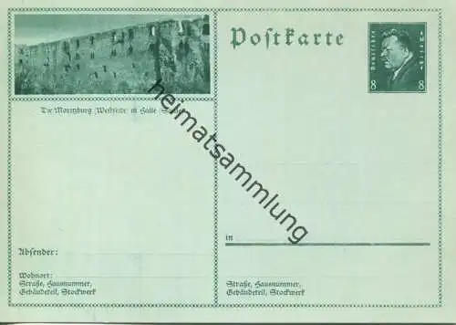 Halle - Bildpostkarte 1930 - Ganzsache