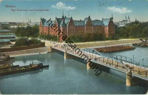 Wroclaw - Breslau - Kgl. Regierung - Lessingbrücke - Feldpost