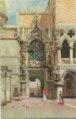 Venezia - Porta della Carta - Verlag A. Srocchi Milano Venezia - Künstlerkarte