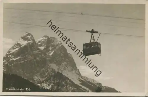 Kreuzeckbahn - Foto-AK - Verlag Rudolf Rudolphi Garmisch-Partenkirchen - gel. 1931