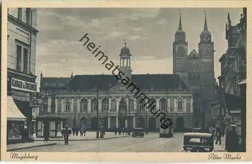 Magdeburg - Alter Markt - Strassenbahn - Verlag Bodo Richter Magdeburg