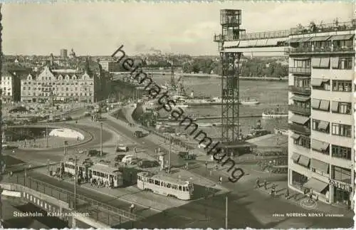 Stockholm - Katarinahissen - Strassenbahn - Foto-Ansichtskarte