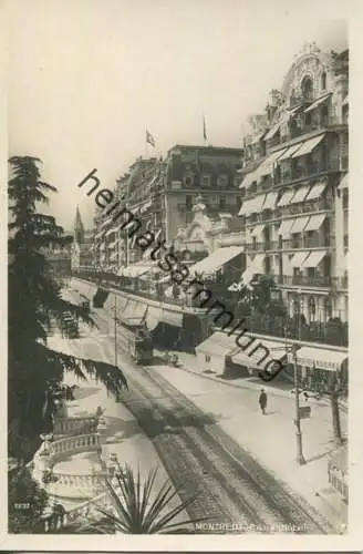 Montreux - Palace Hotel - Strassenbahn - Foto-AK 30er Jahre - Edition Perrochet-Matile Lausanne