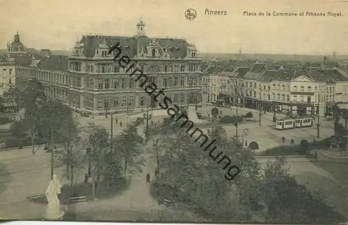 Anvers - Place de la Commune et Athenee Royal