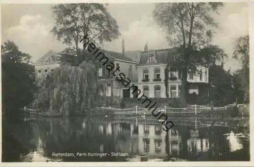 Rotterdam - Park Honinger - Slotlaan - Foto-AK - Edition J. Sleding Amsterdam gel. 1933